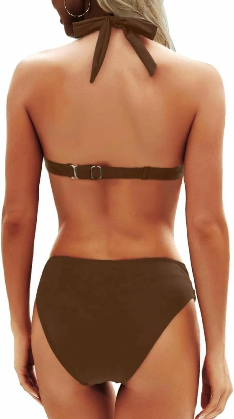 Yonique Women's Vintage Push Up Bikini Set - Halter Two Piece Swimsuit Bathing Suits