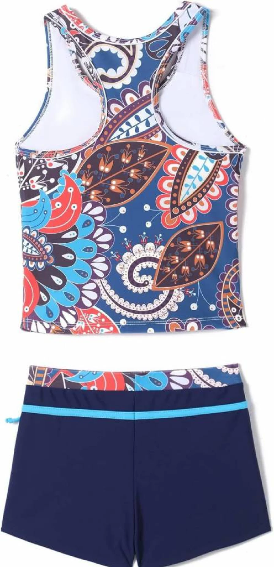 PROALLO Girls' 2-Piece Swimsuits for Summer - Tankini Top & Boyshort Bottom Kids Swimsuit