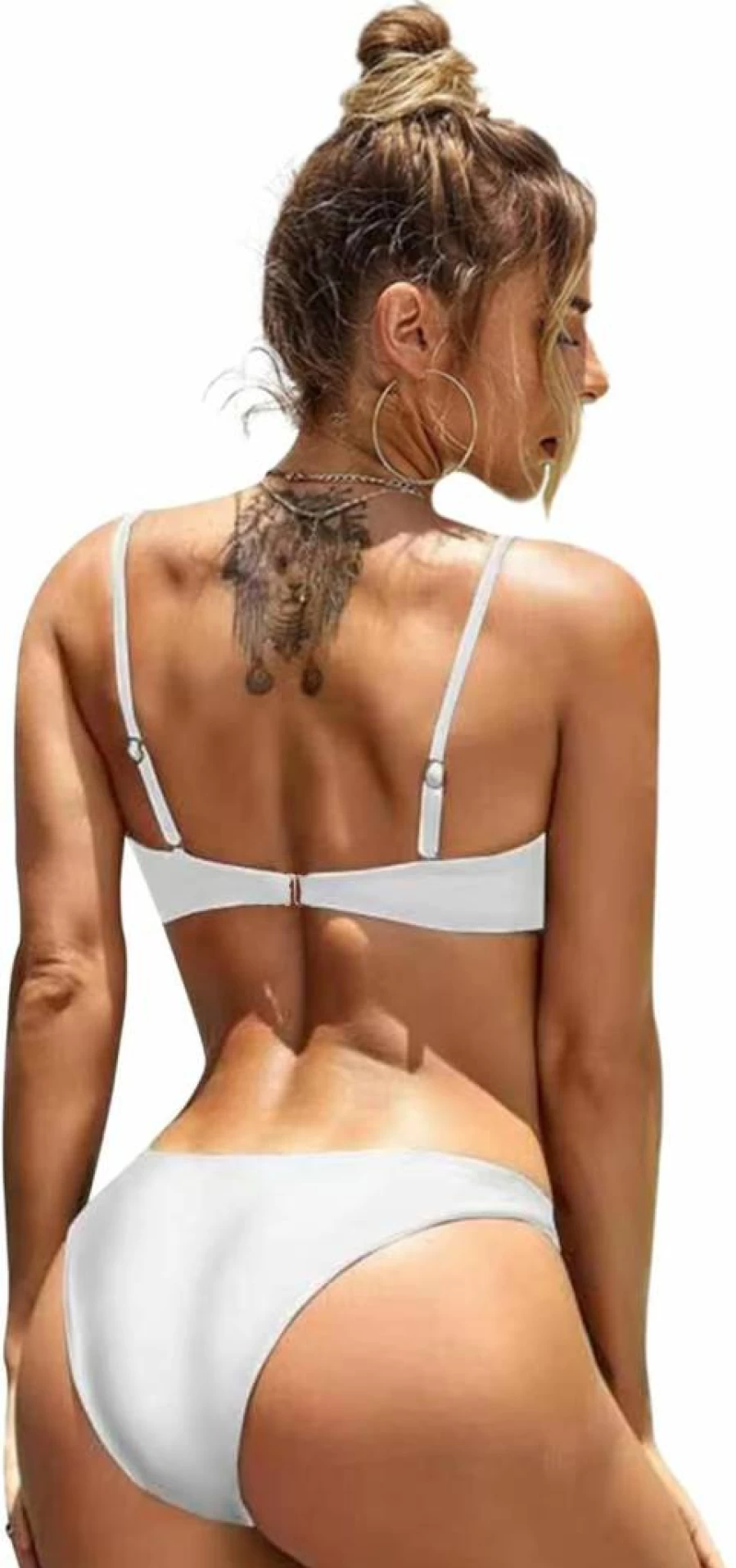 Lilosy Women's Sexy Cutout Halter Bikini Set - Underwire Criss Cross 2 Piece Swimsuit