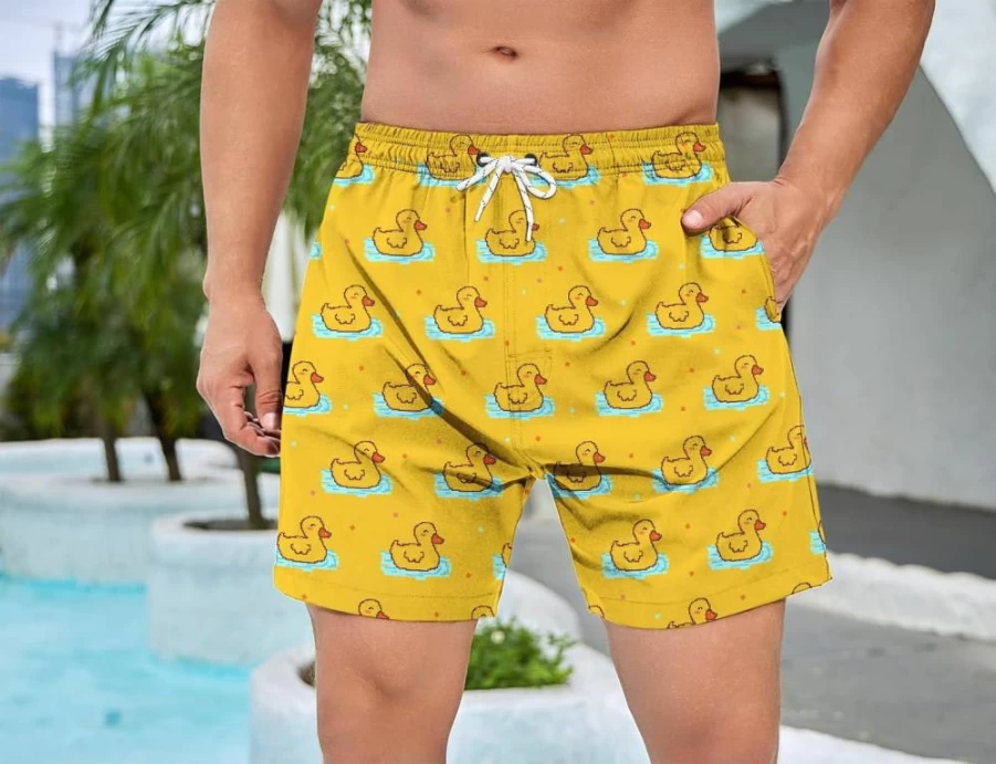 PIANHAUE Men's 5-Inch Quick Dry Swim Trunks with Compression Liner & 4 Pockets - Lightweight Board Shorts for Swimming & Beach