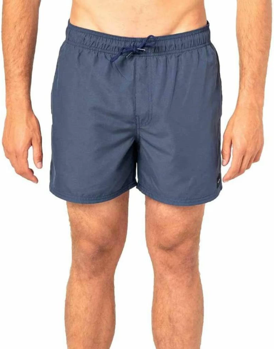 Rip Curl Men's 2025 Offset Volley Swim Boardshorts - Quick-Dry Navy Blue Surf Shorts
