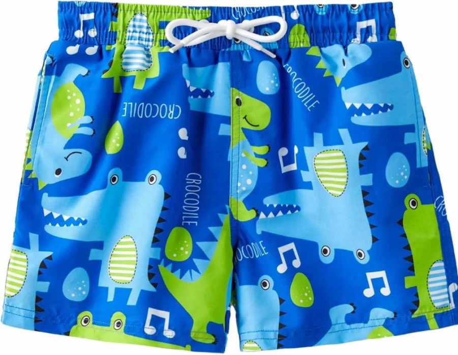 Angel Season Boys Swim Trunks Quick Dry Toddler Swimsuits Size 2-10 | Kids Swimming Shorts for Beach & Pool