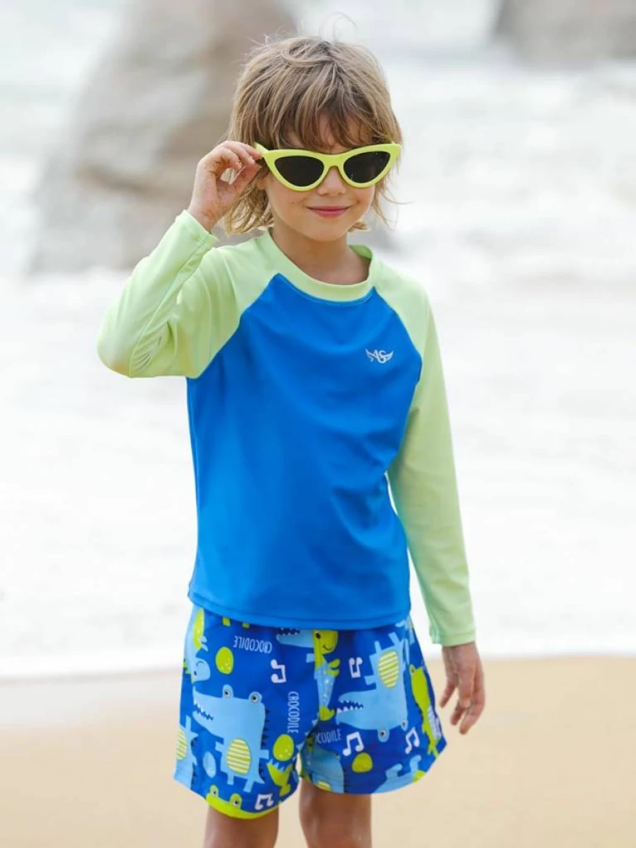 Angel Season Boys Swim Trunks Quick Dry Toddler Swimsuits Size 2-10 | Kids Swimming Shorts for Beach & Pool