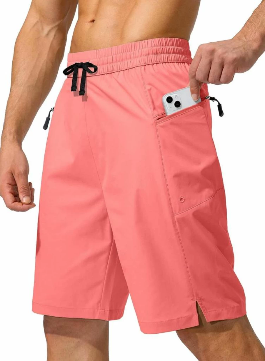 G Gradual Men's Quick Dry Swim Trunks with Zipper Pockets - No Mesh Liner Board Shorts for Beach & Swimming