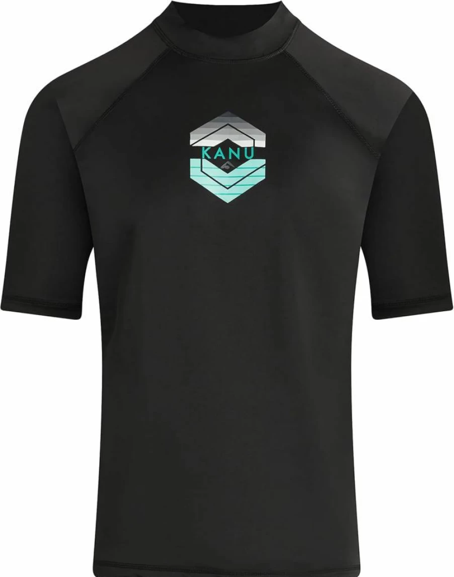 Kanu Surf Men's UPF 50+ Sun Protective Rashguard Swim Shirt - Mercury Short Sleeve Quick-Dry Surf Shirt