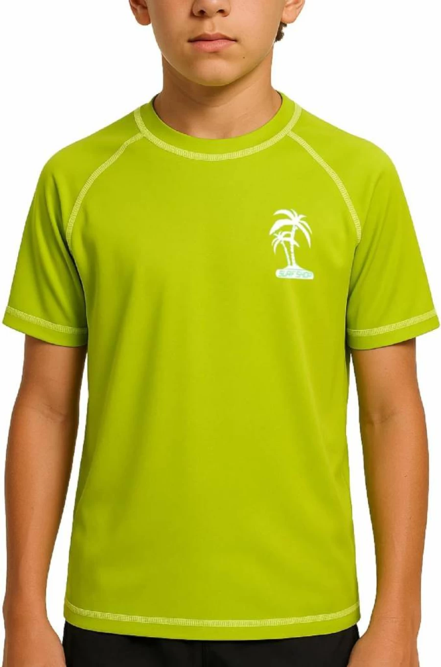 iXtreme UPF50+ Boys Rash Guard - Quick Dry Short Sleeve Swim Shirts for Toddler & Kids (12 Months-18 Years) - Sun Protection Swimwear