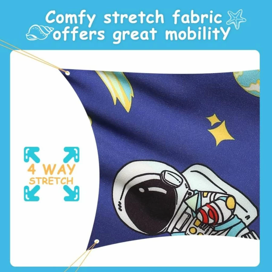 Maamgic Boys Quick Dry Swim Trunks - Stretch Toddler Swim Shorts for Kids, Comfortable Bathing Suits & Swimwear