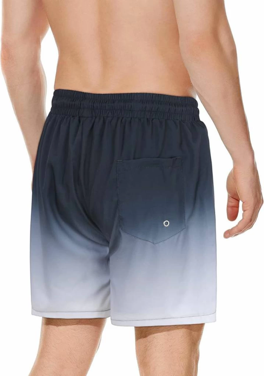 American Trends Men's Quick Dry Swim Trunks with Compression Liner - Board Shorts for Swimming & Beach