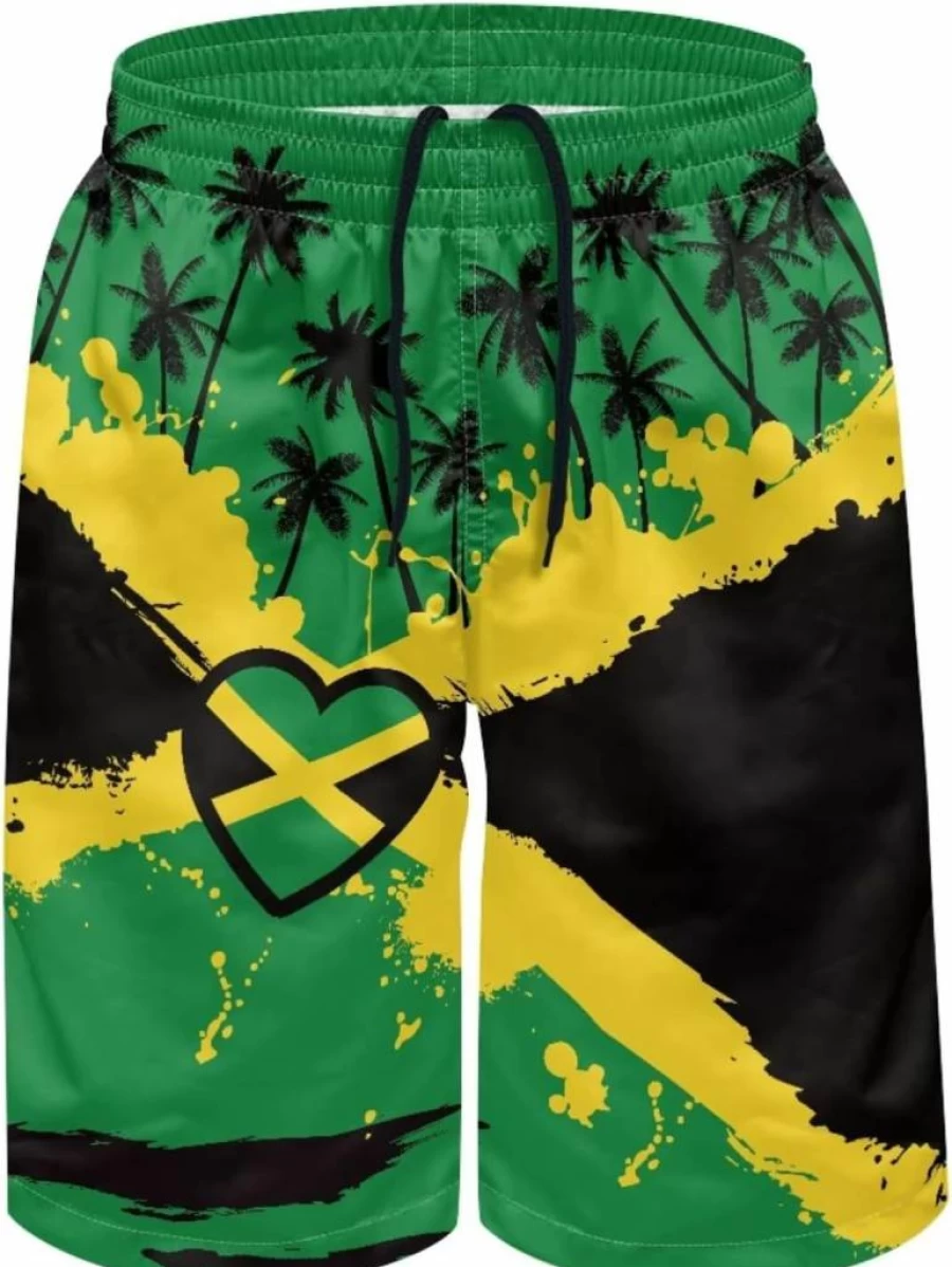 Gekhuqory Jamaica Flag Couples Matching Swimwear Set - Women's Bikini & Men's Swim Trunks for Beach