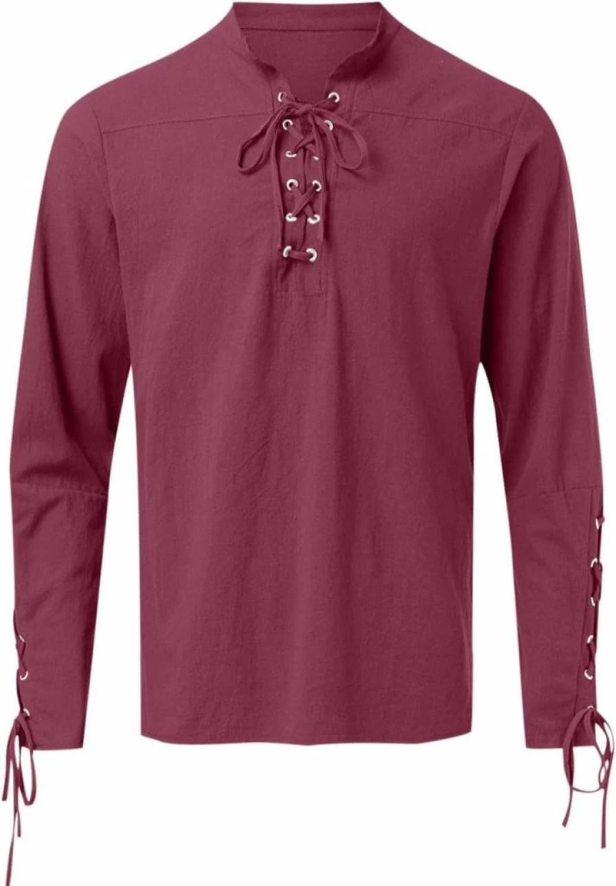 Men's Gothic Steampunk Retro Button-Up Shirt - Vintage Formal & Casual Holiday Fashion Top
