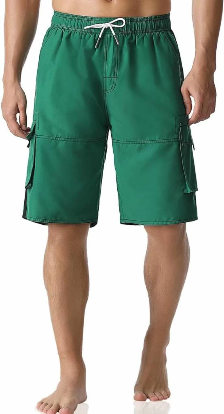 Nonwe Men's Quick Dry Swim Trunks with Elastic Waist & Pockets - Lightweight Board Shorts for Swimming