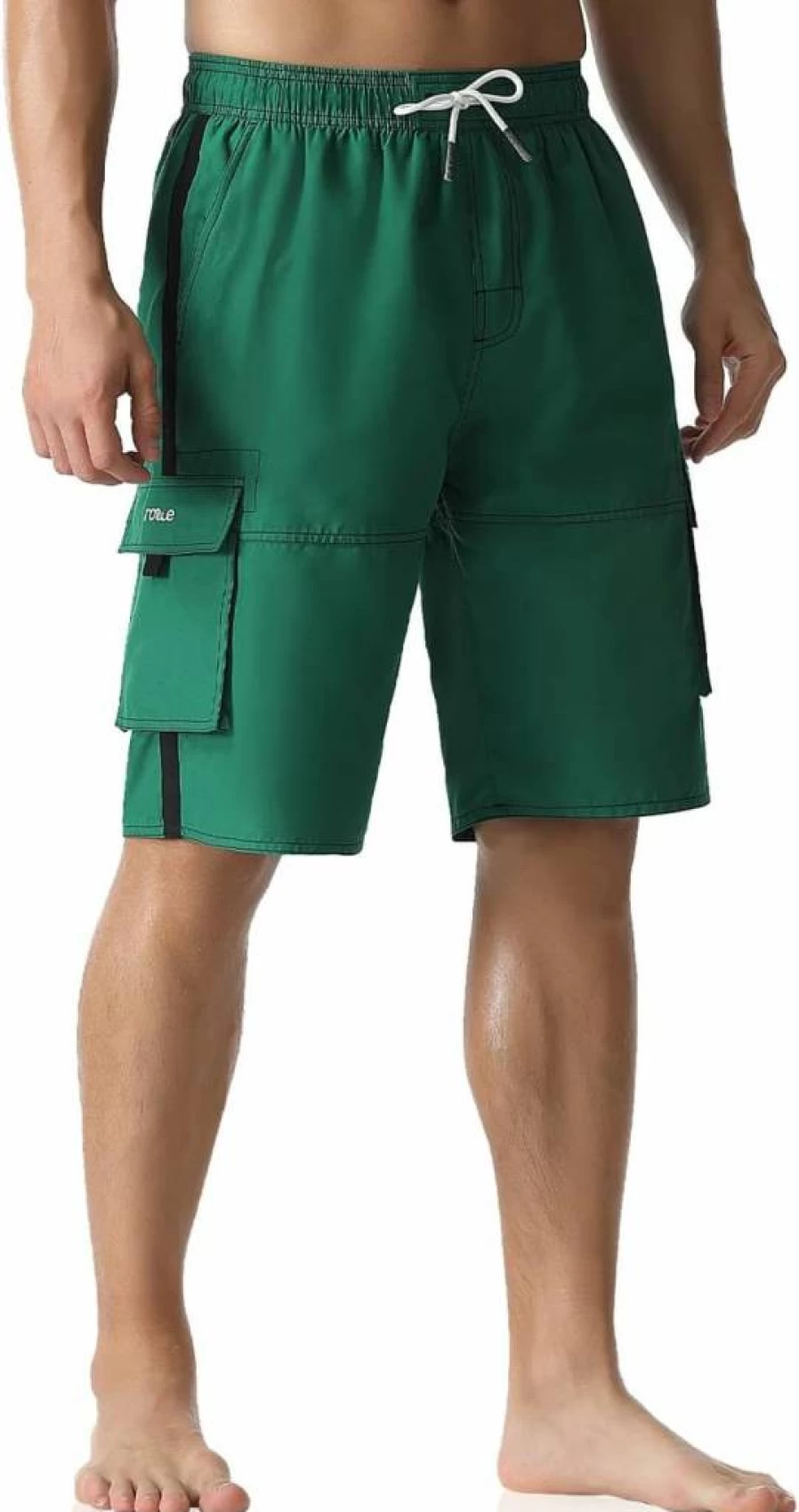 Nonwe Men's Quick Dry Swim Trunks with Elastic Waist & Pockets - Lightweight Board Shorts for Swimming