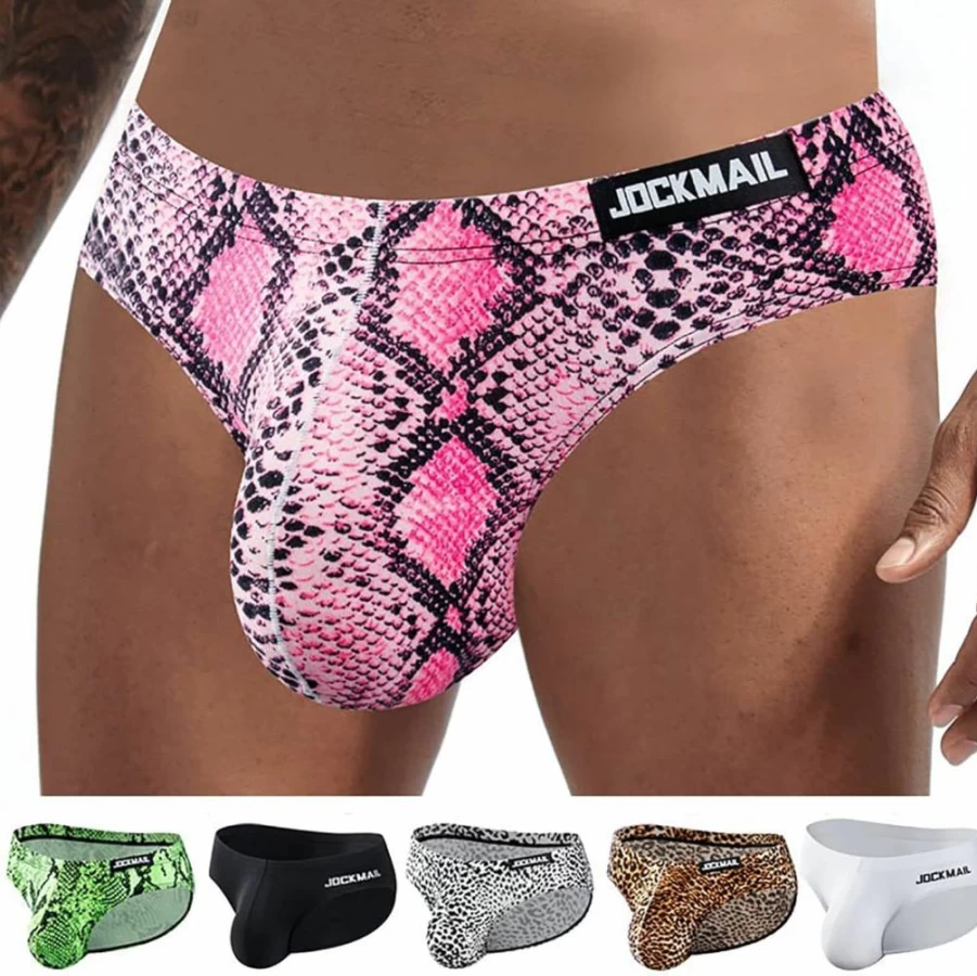Faringoto Men's Leopard Print Jockstrap Briefs - Swimwear & Underwear for Male