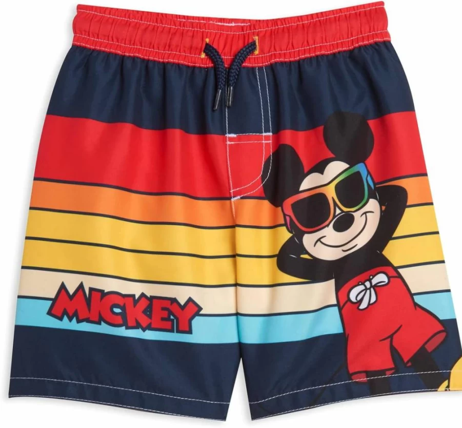 Disney Mickey Mouse UPF 50+ Swim Rash Guard & Trunks Set for Kids (12M-16Y) - Surfboard Print Beach Outfit