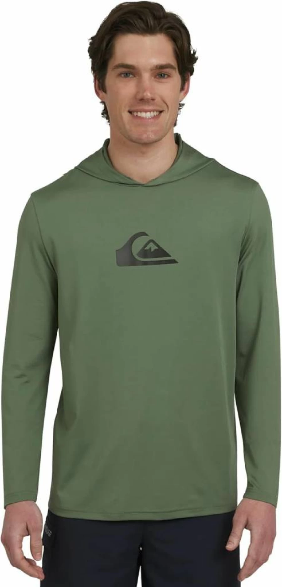 Quiksilver Men's UPF 50 Hooded Rash Guard Shirt for Swimming & Sun Protection (S-XXL)