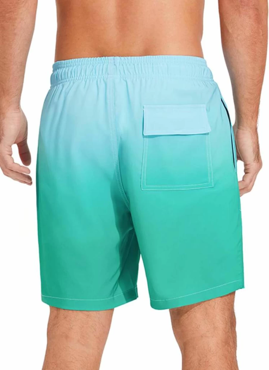 SILKWORLD Men's 2-in-1 Quick Dry Swim Trunks with Compression Liner - Comfortable Beach Shorts for Swimming