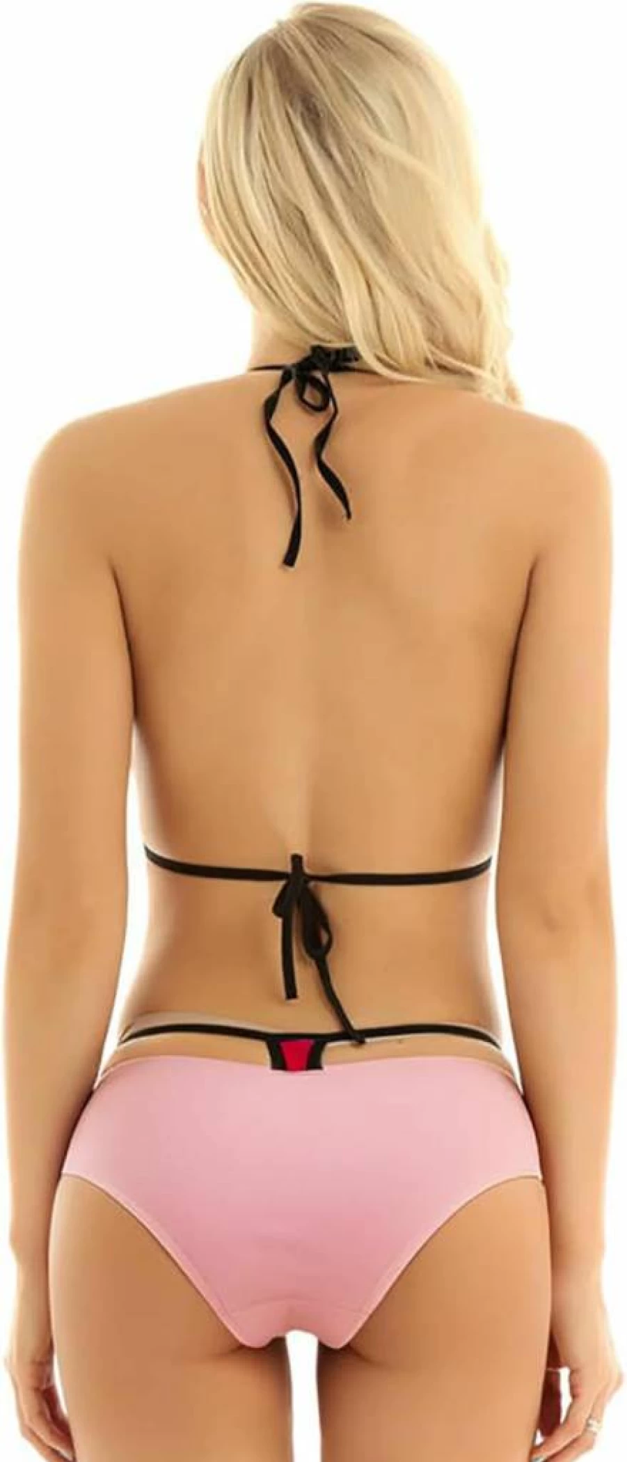 HiSexy Women's Micro Bikini Set - Extreme Triangle Top & G-String Tie Side Swimwear in Multi Colors