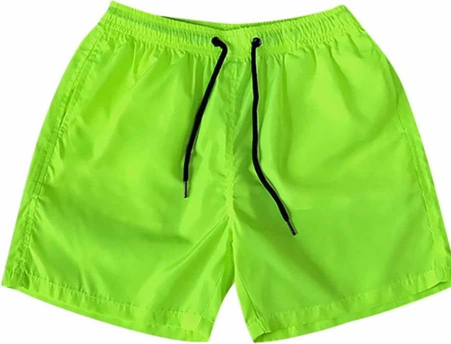 Men's Quick Dry Swim Trunks with Zipper Pockets & Mesh Lining - Comfortable Beach Shorts for Swimming