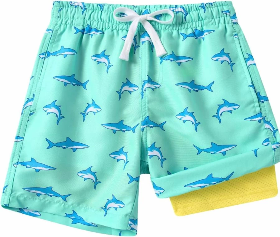 Westwolf Boys Swim Trunks with Compression Liner - Quick-Dry Swim Shorts for Toddler to Teen (5-18 Years)