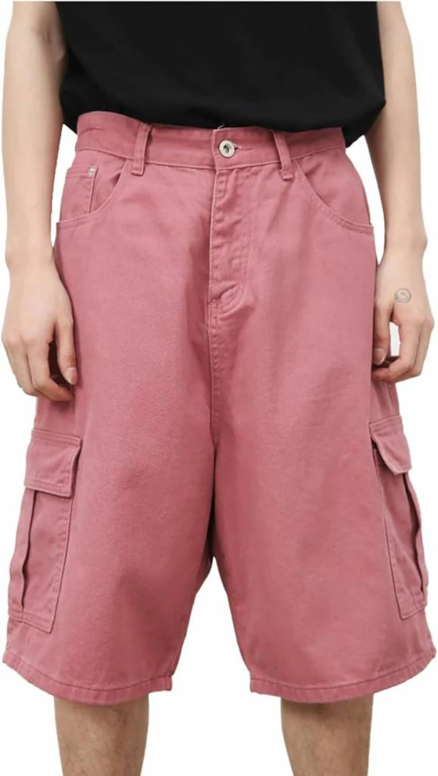 Men's Baggy Denim Shorts - Casual Streetwear Jorts for Boys & Men - Relaxed Fit Jeans Shorts - Generic Brand