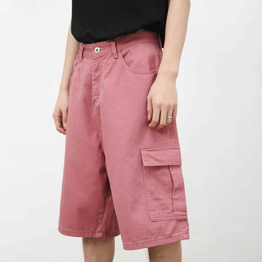 Men's Baggy Denim Shorts - Casual Streetwear Jorts for Boys & Men - Relaxed Fit Jeans Shorts - Generic Brand