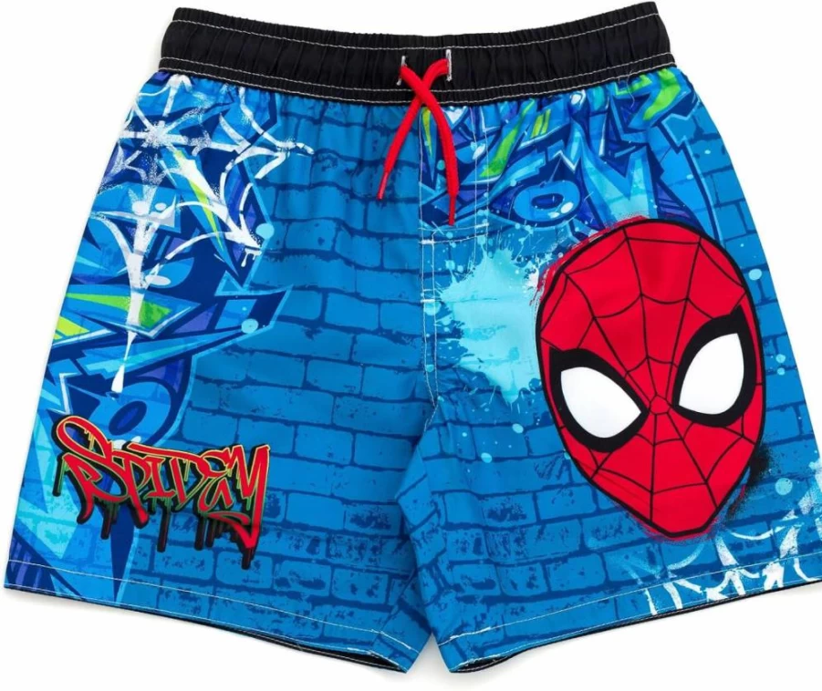 Marvel UPF 50+ Kids Swim Trunks for Toddler to Big Kid (2T-20) - Boys' Quick-Dry Bathing Suits