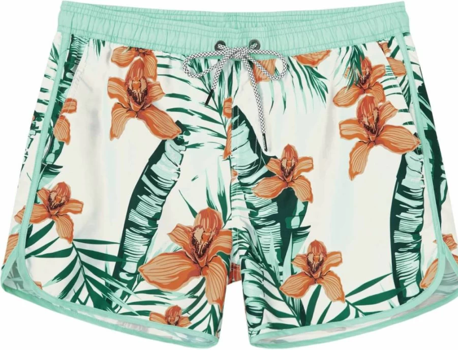 SURF CUZ Men's 5" Swim Trunks Vintage 80s 90s Retro Swim Shorts with Mesh Lining Quick-Dry Board Shorts Bathing Suits
