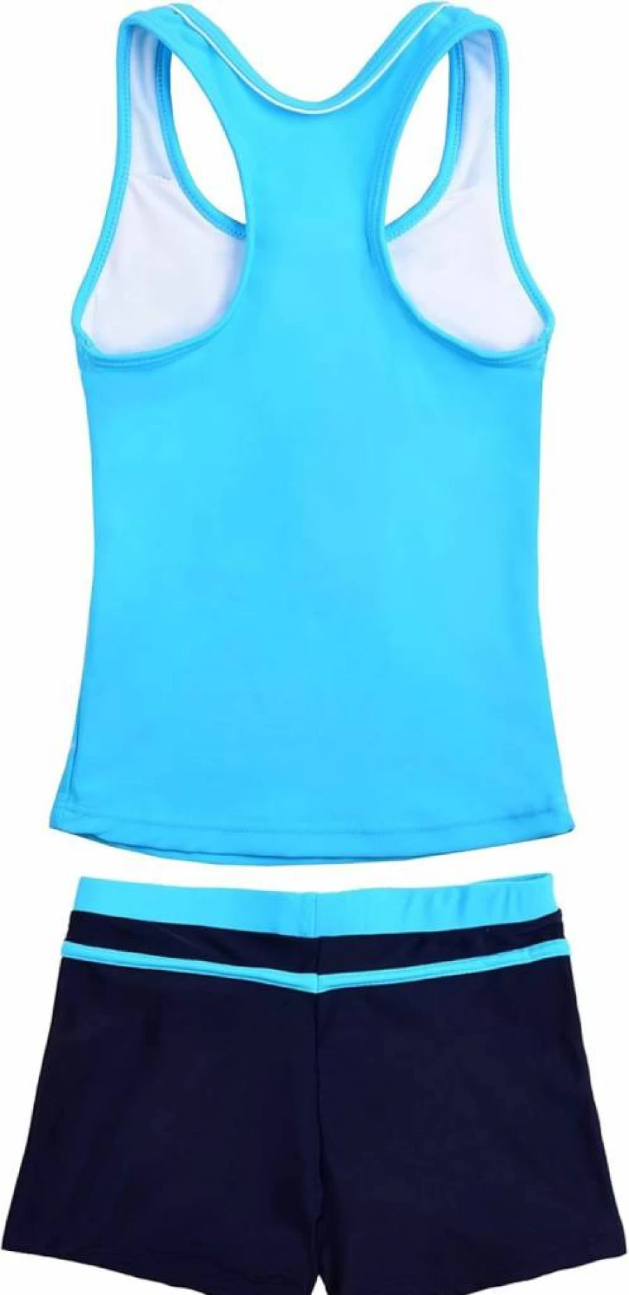 Uhnice Girls Two Piece Tankini Swimwear Set with Boyshort Bottoms - Cute & Comfortable Swimsuits for Teens