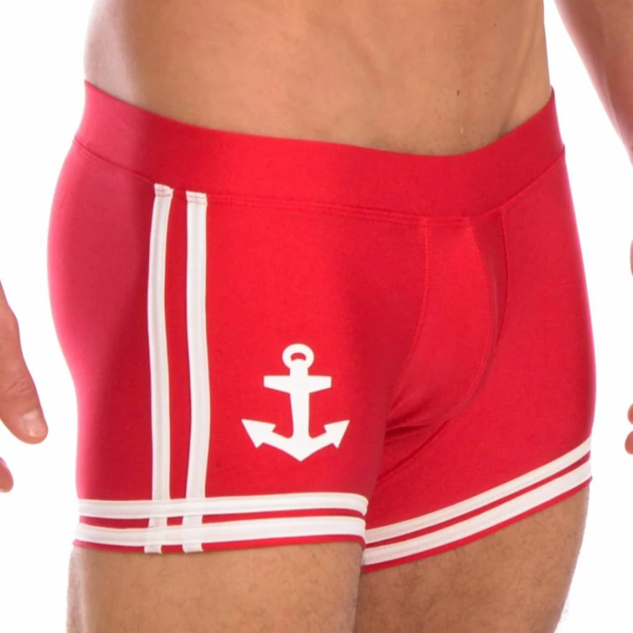 Gary Majdell Sport Men's Square Cut Swimsuit Brief - Quick Dry Swim Trunks for Men - Comfortable Sailor Boxer Swimwear
