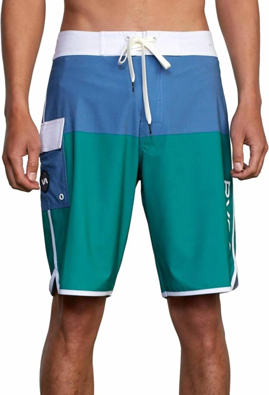 RVCA Men's 20" 4-Way Stretch Boardshorts - Quick-Dry Swim Trunks with Fixed Waist for Surf Swim Beach