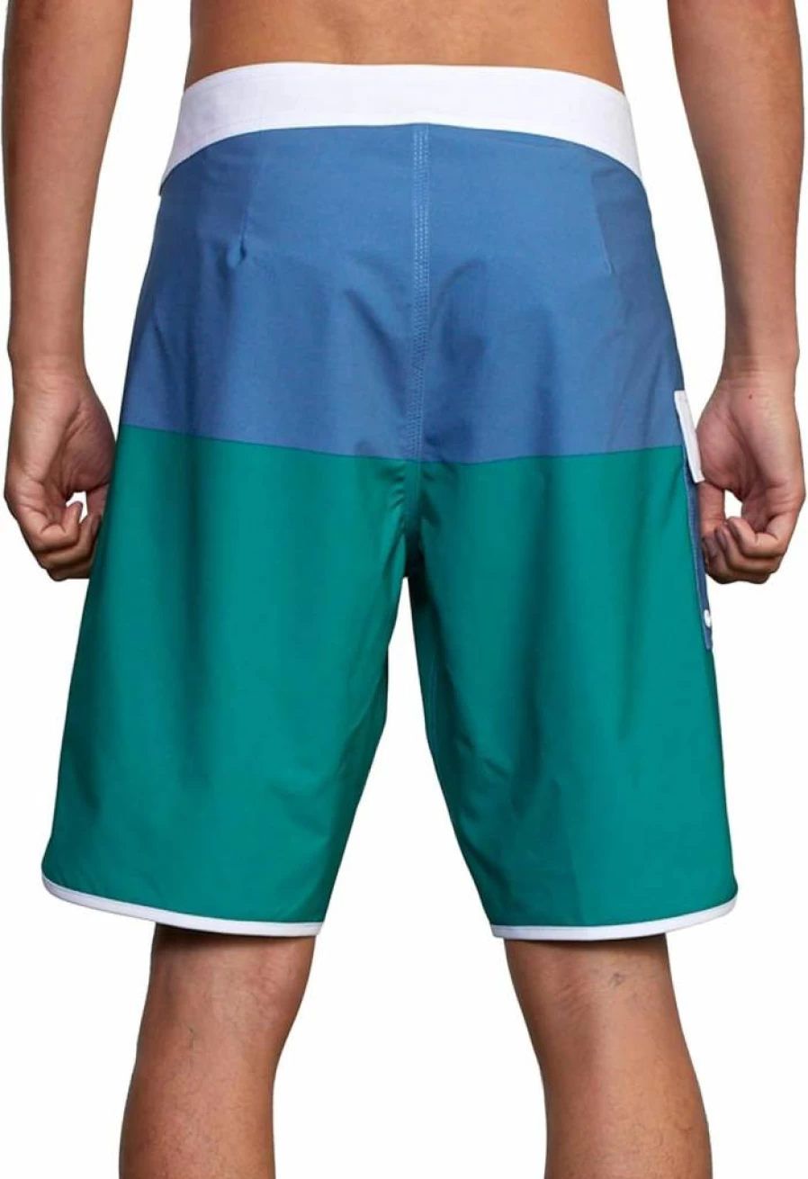 RVCA Men's 20" 4-Way Stretch Boardshorts - Quick-Dry Swim Trunks with Fixed Waist for Surf Swim Beach
