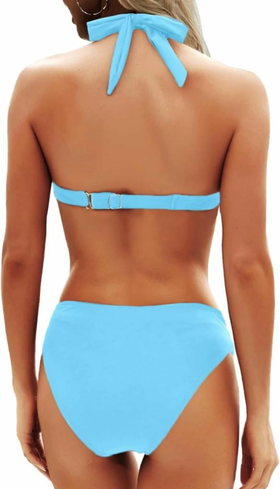 Yonique Women's Push Up Bikini Set - Halter Two Piece Swimsuit Full Coverage Bathing Suit 2025