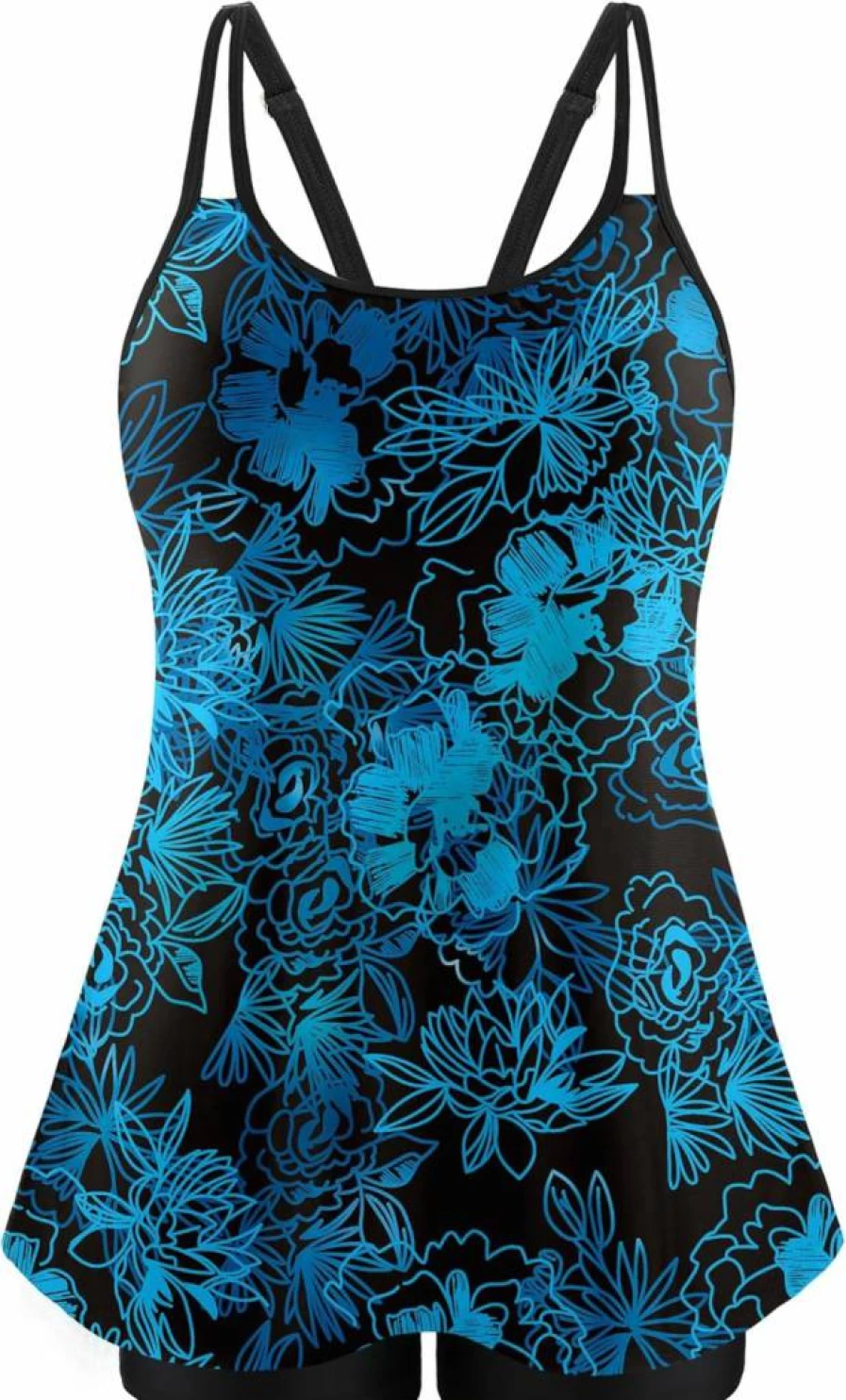 Nieyook Plus Size Modest Tankini Swimsuit Two Piece Set - Flowy Swim Top with Boy Shorts 2025 Women's Bathing Suit