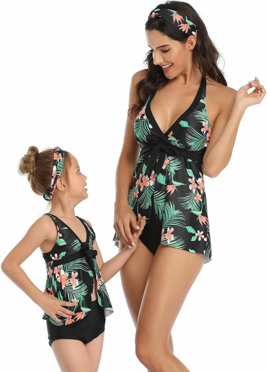 PURFEEL Family Matching Swimsuits for Women and Girls – Mother Daughter Matching Bathing Suits