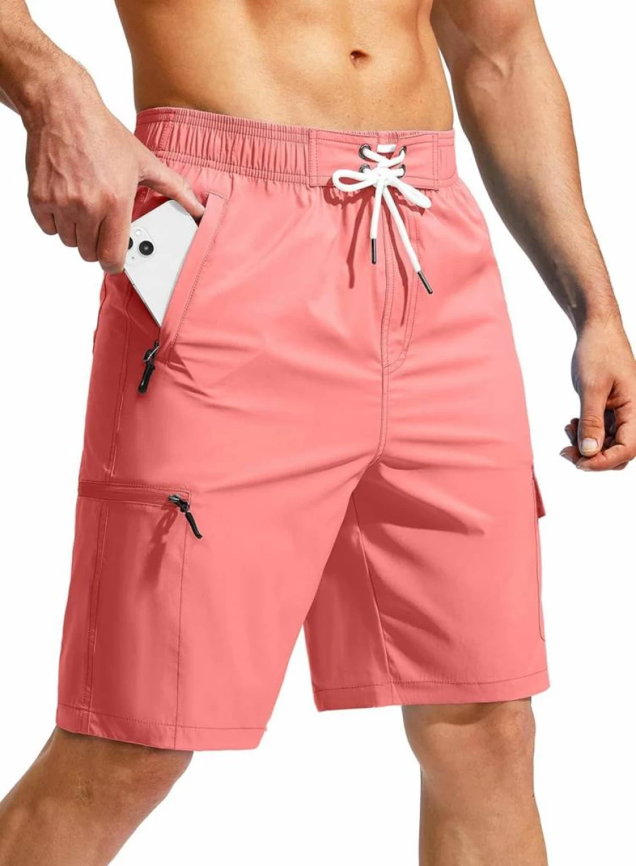 Kayrth Men's Quick Dry Swim Trunks with 5 Pockets - No Mesh Liner Board Shorts for Swimming & Beach