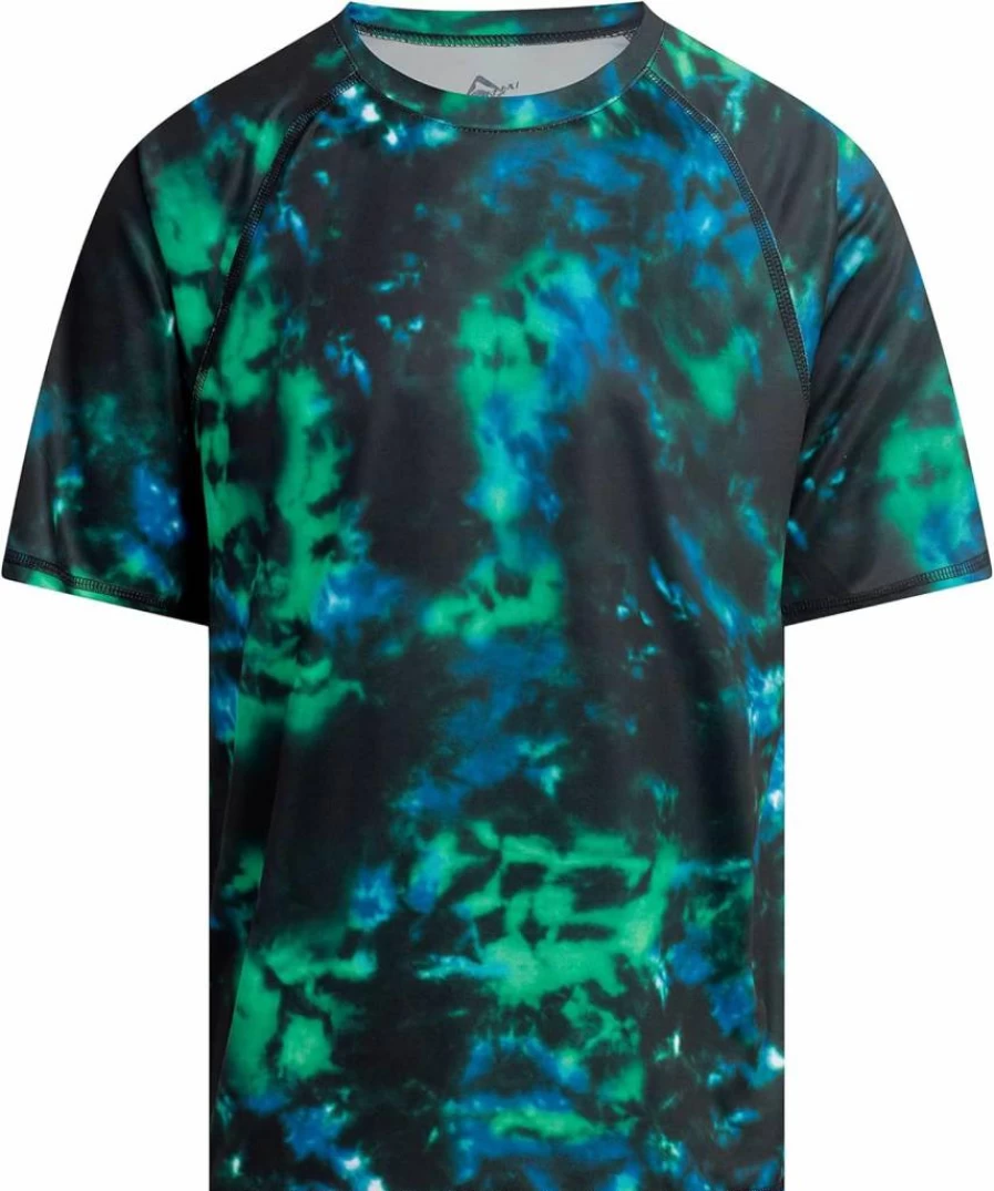 Kanu Surf Men's UPF 50+ Rash Guard Swim Shirt - Sun Protection Short Sleeve Shirt (Regular & Extended Sizes)