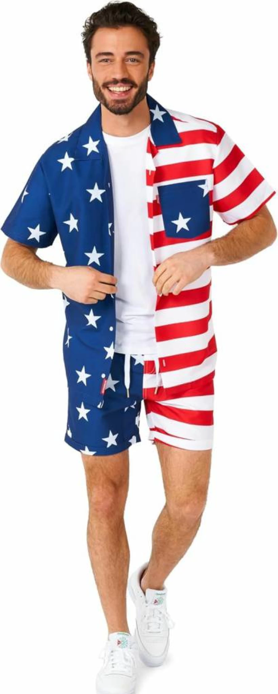 Opposuits Men's Matching Summer Swimwear Set - Beach Two-Piece Swim Shorts & Top Combo