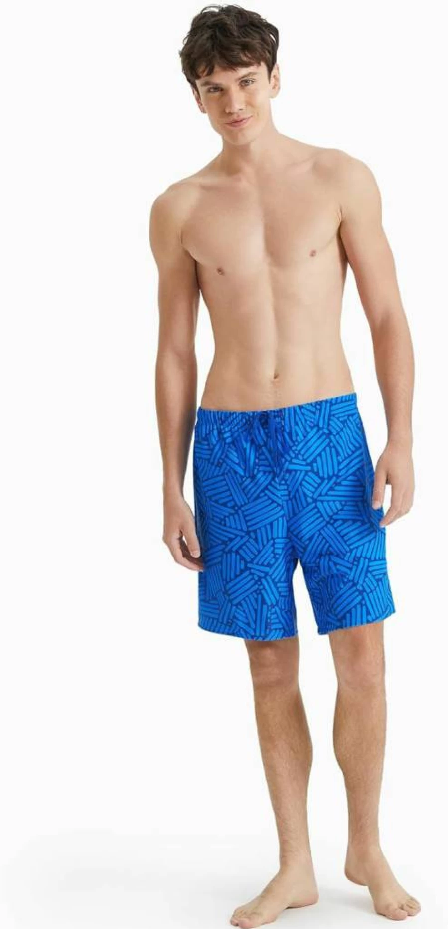 PATPAT Couples Matching Swimsuits: V-Neck One-Piece & Drawstring Waist Swim Trunks for Summer Beach