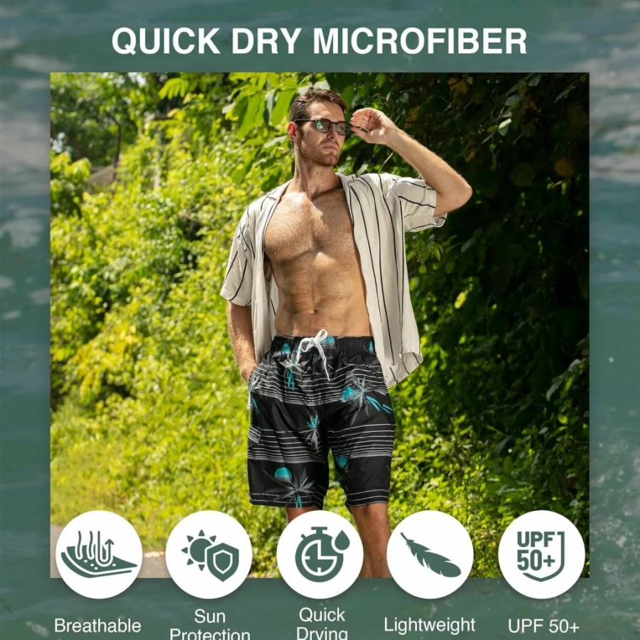 Kanu Surf Men's Quick-Dry Swim Trunks - 9" Inseam Swim Shorts for Men (Regular & Extended Sizes) | Bellaire Collection