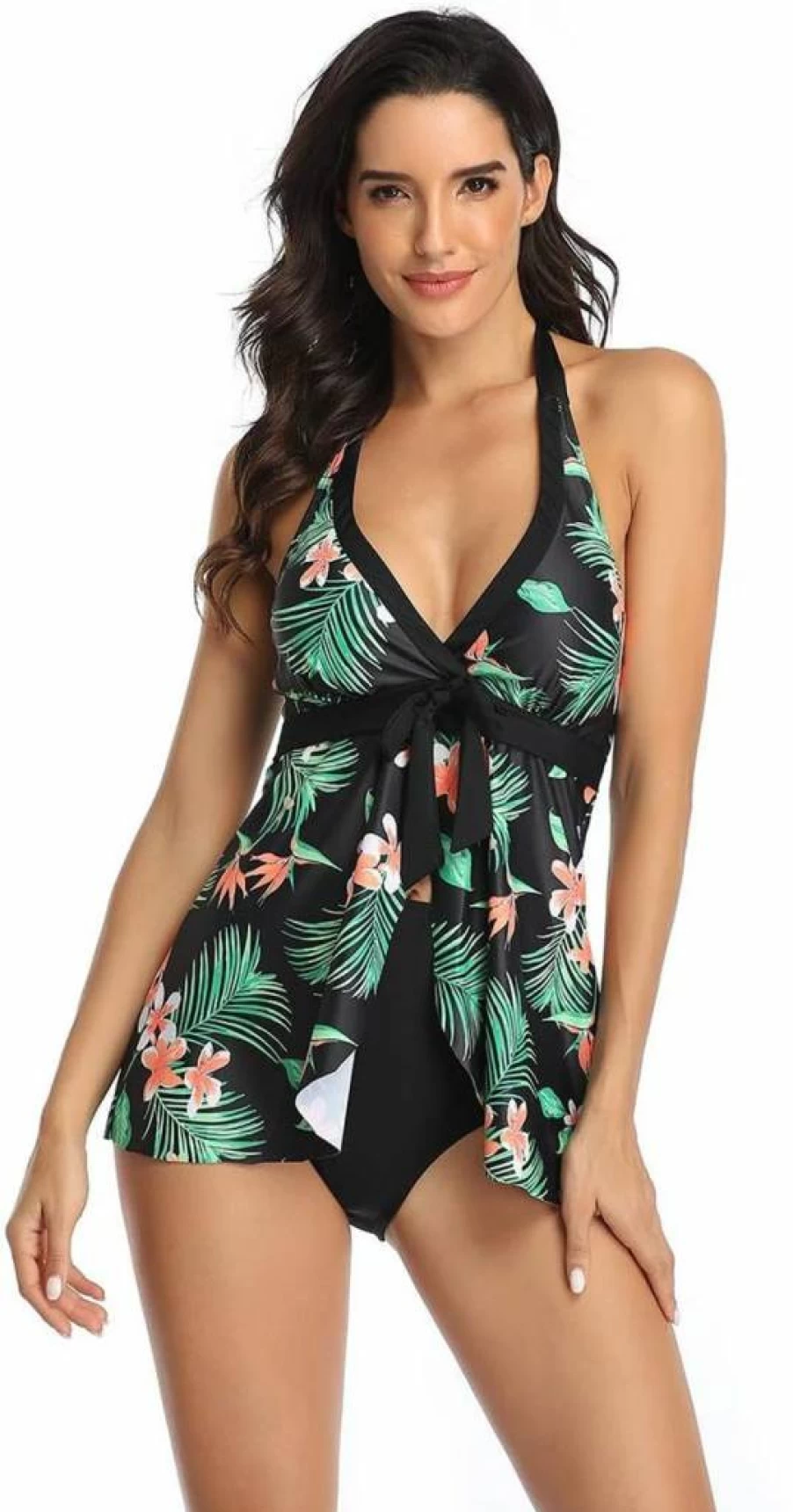 Ulikeey Matching Couples Swimwear Set - Men's Swim Trunks & Women's Tankini Bikini