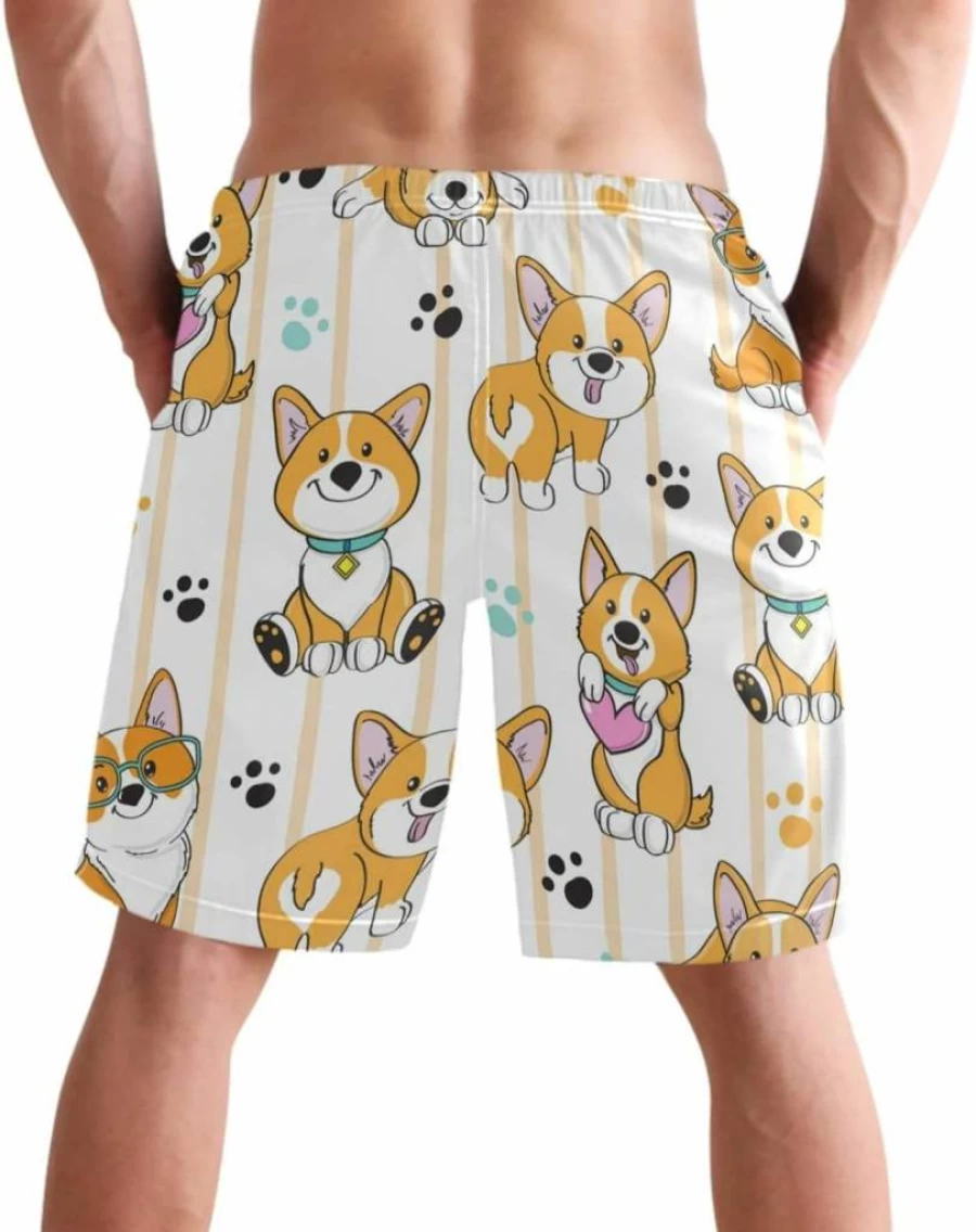 Visesunny Men's Floral Print Swim Trunks Quick-Dry Beach Shorts with Mesh Lining for Summer Sports & Swimming