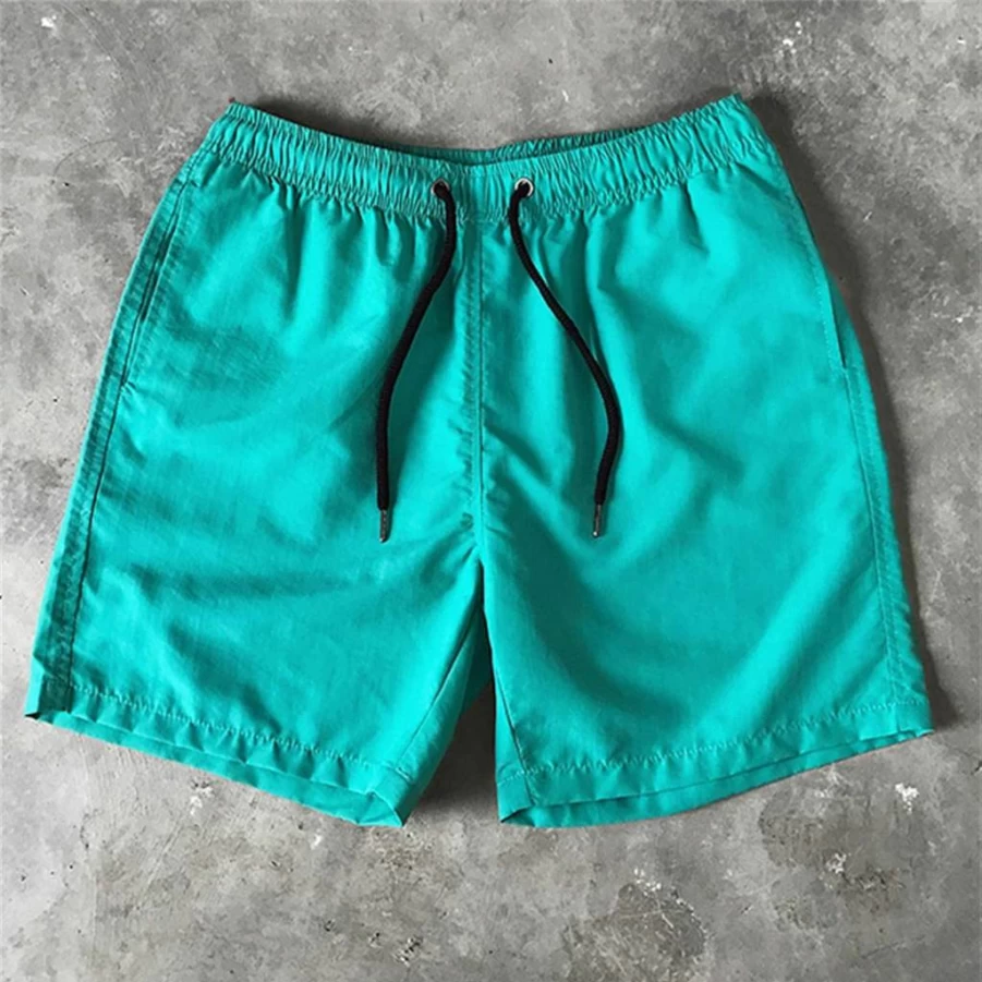 Sinzelimin Men's 5" Quick-Dry Swim Trunks - Lightweight Beach Shorts with Drawstring & Pocket, Solid Candy Color Swimwear for Vacation & Pool