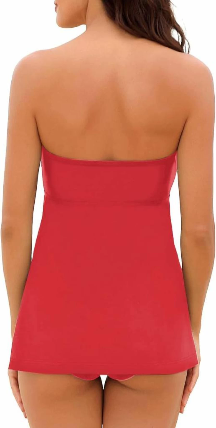 Lookbook Women's Self-Tied Halter Bandeau Tankini Two-Piece Swimsuit