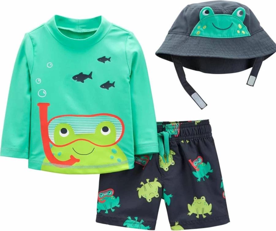 Simple Joys by Carter's Baby Boys' Swim Trunk & Rash Guard Set - UPF Sun Protection Toddler Swimwear