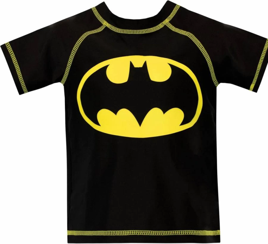 BATMAN Boys' DC Comics Black Two-Piece Swim Set Size 8