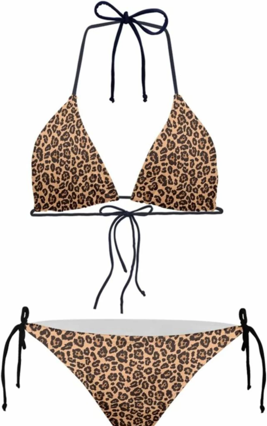 JEOCODY Women's High Waist Bikini Set - Halter Two Piece Swimwear with Triangle Top