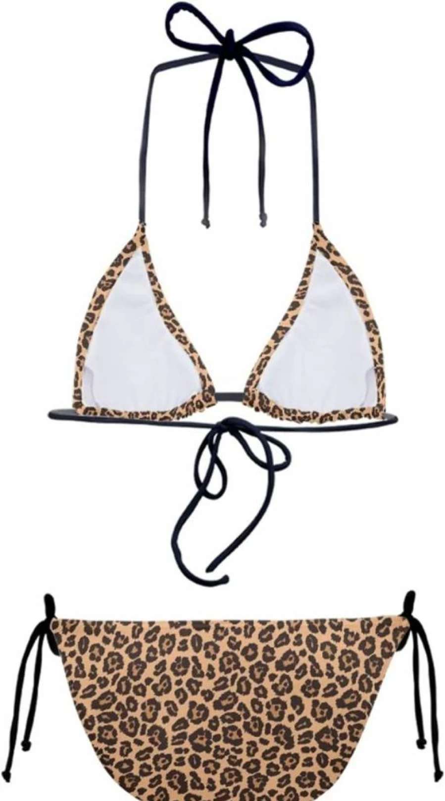 JEOCODY Women's High Waist Bikini Set - Halter Two Piece Swimwear with Triangle Top
