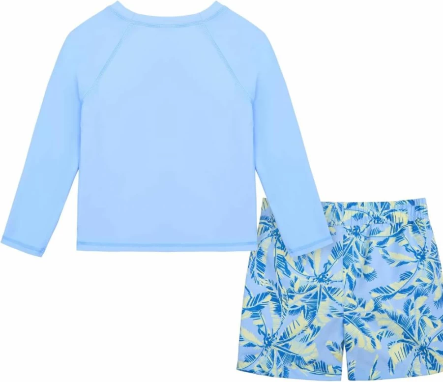 Oshkosh B'Gosh Boys' Swim Trunk and Rash Guard Set - UPF 50+ Sun Protection Toddler Swimwear
