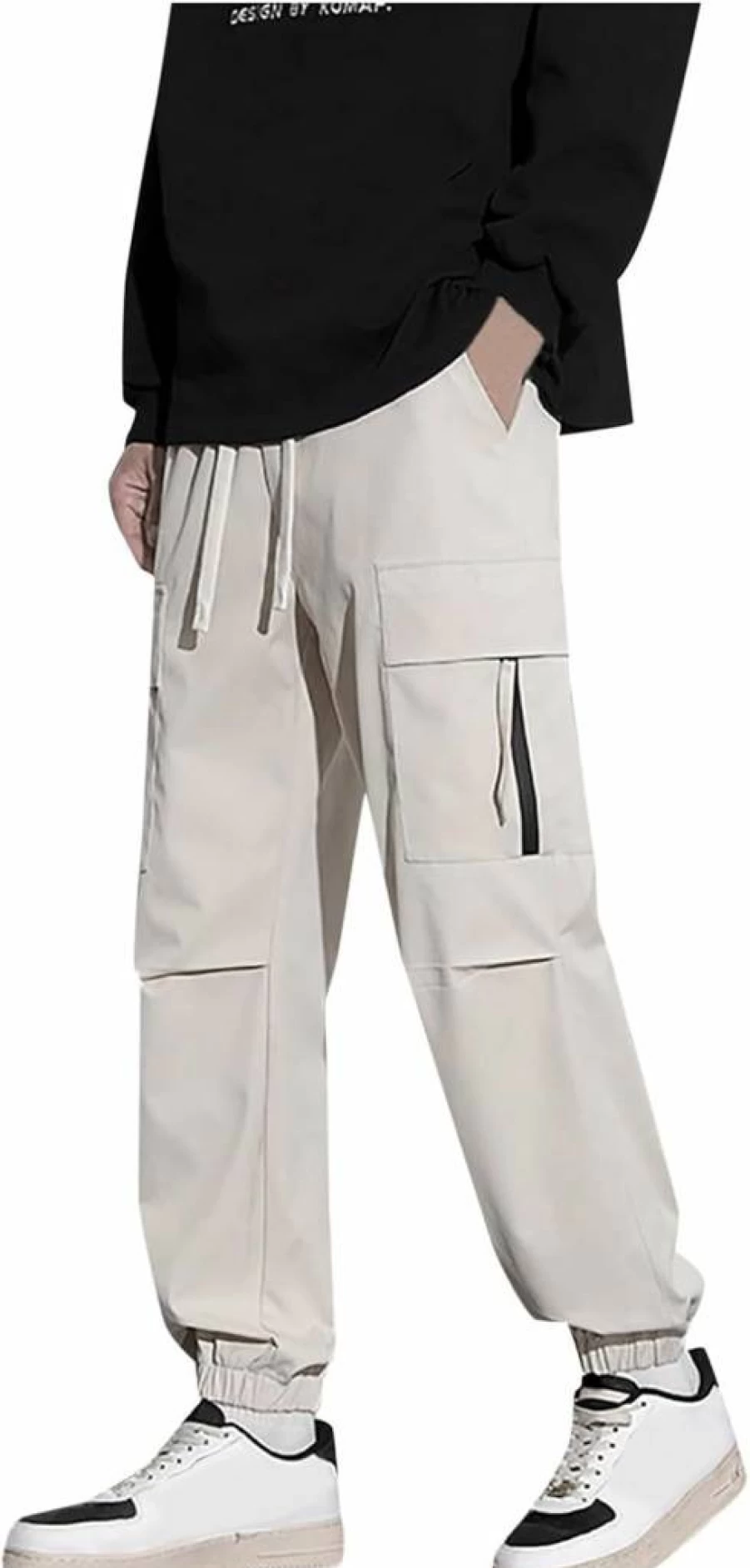 Men's Stylish Cargo Jogger Pants with Multiple Pockets - Japanese Streetwear Hip Hop Trendy Trousers for Men