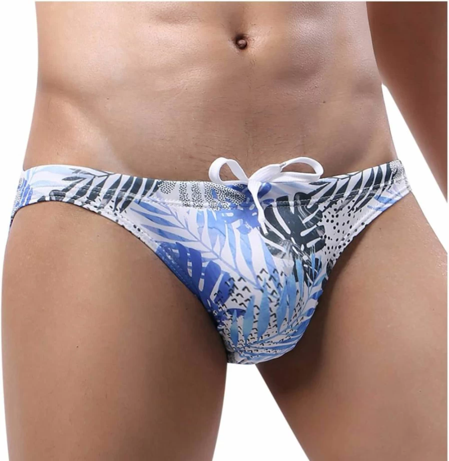 Men's Low-Rise Swim Trunks Briefs - Smooth Quick-Dry Swimwear for Comfort & Style - Generic